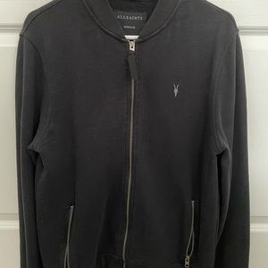 All Saints Bomber Sweater Jacket Zip Up
